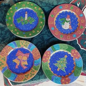 NWT. 4~ 8" Holiday Plates. Sango